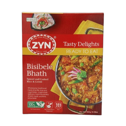 ZYN Bisibelebath Spiced Rice & Lentil Dish (Ready-to-Eat) 300g